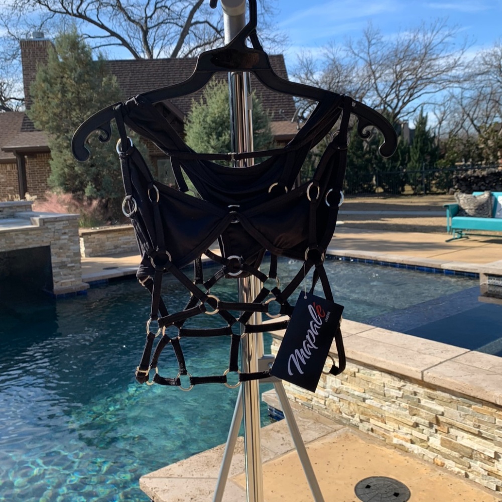 Stripper Sexy BLK Triangle Top & Thong - NWT